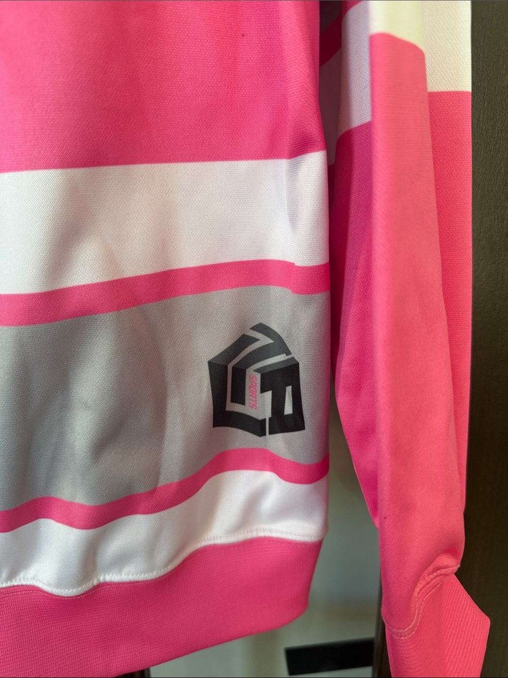 State of Hockey Women's Pink Performance Hoodie - Picture 7 of 8